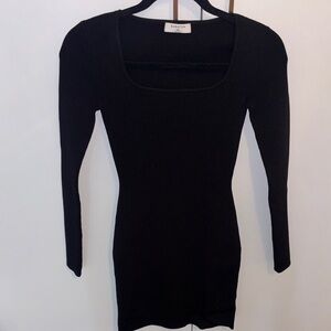 Babaton Elegant Black Long Sleeve Dress